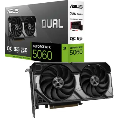 Obnovljeno - kot novo - Grafična kartica ASUS Dual GeForce RTX 5060 OC, 8GB GDDR7, PCI-E 5.0