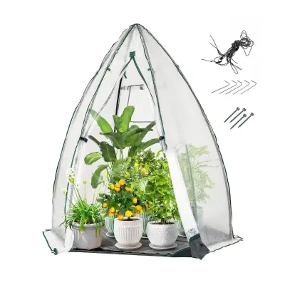 COSTWAY stožčasti mini rastlinjak, 160 x 139 x 182 cm