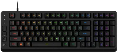 Tipkovnica HP HyperX Eve 1800, za igre, membranska, črna, RGB