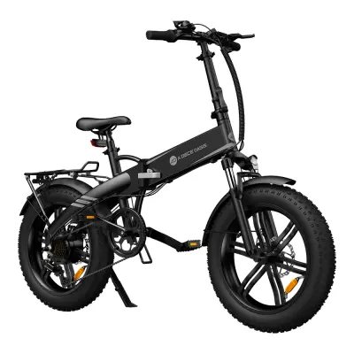 A DECE OASIS (ADO) A20FXE zložljivo električno kolo, FATbike, črno + Gratis prtljažnik