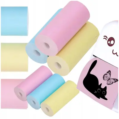 3x barvne nadomestne rolice termalnega papirja za foto termični tiskalnik