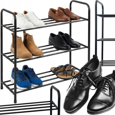 Kovinska polica za čevlje organizator obutve 3 police