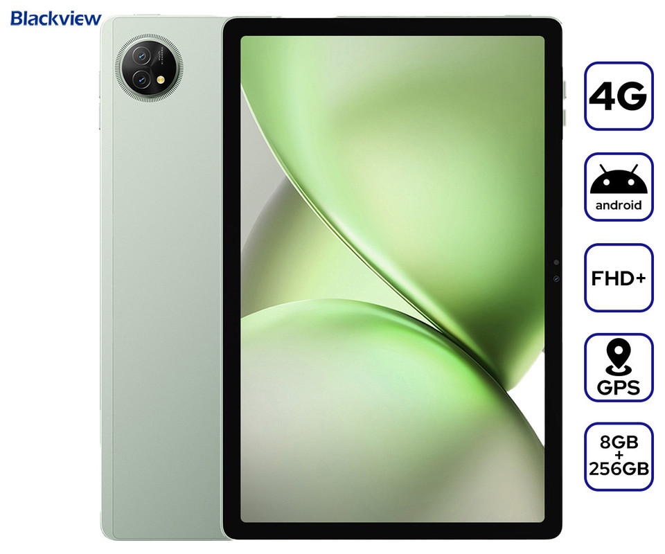 Blackview Tablični računalnik ZENO 10 27, 9 cm (11"), 3v1 AI, 5G LTE, 8GB+256GB, IPS FHD+, Android, 8800mAh, zelena