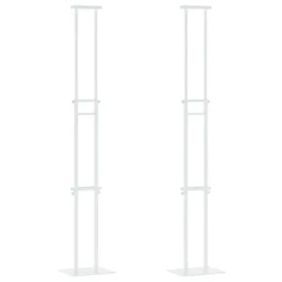 vidaXL Razstave na sejmih 2 pcs Bela 30 x 23,5 x 210 cm Jeklo