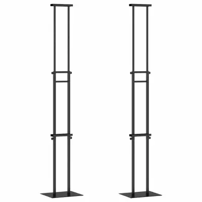 vidaXL Razstave na sejmih 2 pcs Črna 30 x 23,5 x 210 cm Jeklo