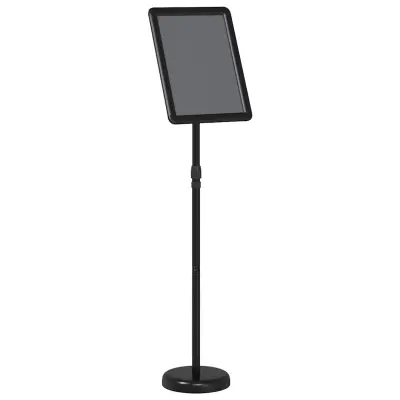 vidaXL Razstave na sejmih Črna 25 x 25 x 125 cm Aluminij