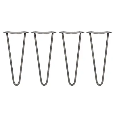 4 x 12" sponke za lase - 2 kraka - 10 mm - surovo jeklo