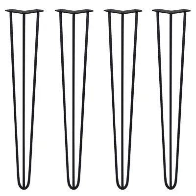 4 x 28" sponke za lase - 3 kraki - 10 mm - črne