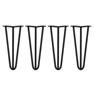 4 x 12" sponke za lase - 3 kraki - 12 mm - črne