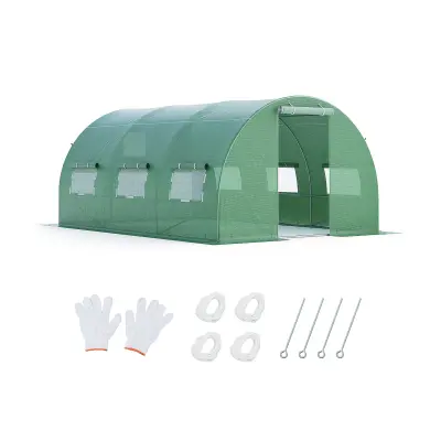 Rastlinjak iz folije s kovinskim okvirjem Vrtni rastlinjak 4 x 3 x 2m