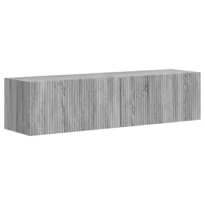 vidaXL TV stenska omara 2 pcs Siva Sonoma 60 x 31 x 29.5 cm