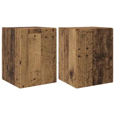 vidaXL TV stenska omara 2 pcs Star les 30 x 31 x 40 cm Konstruiran les