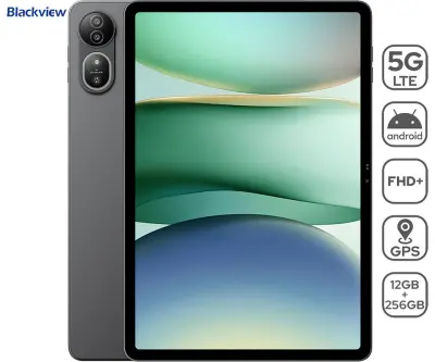 Tablični računalnik BLACKVIEW MEGA 12 31 cm (12,2"), 3v1 AI, 5G LTE, 12 GB RAM, 256 GB ROM, IPS QFHD+, Android, 10000mAh, črna