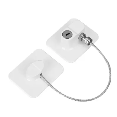 Samolepilna ključavnica za hladilnik brez vrtanja, kvadratna 2-pack White