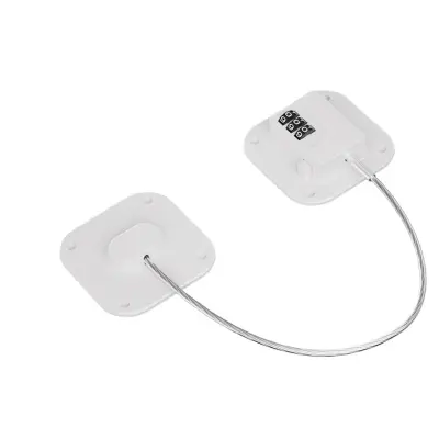 Ključavnica za hladilnik na geslo, ki ne zahteva vrtanja – kvadratna, podaljšana 30 cm White