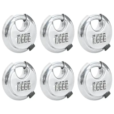 vidaXL Zaključne ključavnice z ključi 6 pcs srebrna 7 x 2.3 x 7 cm