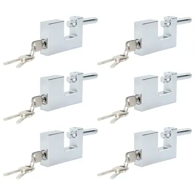 vidaXL Žabica 6 pcs srebrna 8,7 x 1,9 x 5,5 cm elezo