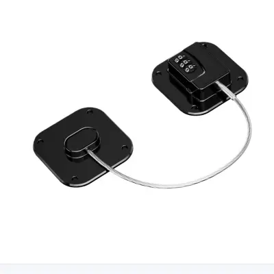 Kombinirana ključavnica za hladilnik brez vrtanja - kvadratna ključavnica s kodo, standardna velikost (2 kosa) Black