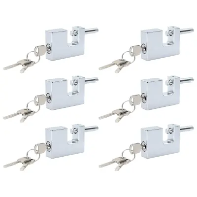 vidaXL Žabica 6 pcs srebrna 7 x 1,9 x 5 cm elezo