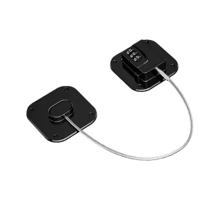 Ključavnica za hladilnik na geslo, ki ne zahteva vrtanja – kvadratna, podaljšana 30 cm Black