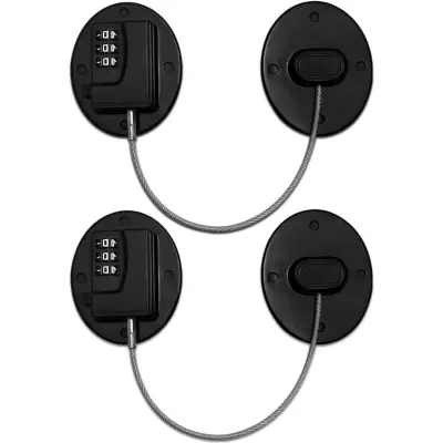 Kombinirana Ključavnica za Hladilnik z Ovalno Ključavnico na Kodo (2 kosa) Black