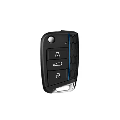 Silikonski ovitek za ključe, združljiv z VW Golf 7 - satjasta oblika Black