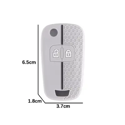 Silikonska zaščita za ključ – kompatibilno z Opel Astra / Vauxhall Combo Grey+Black