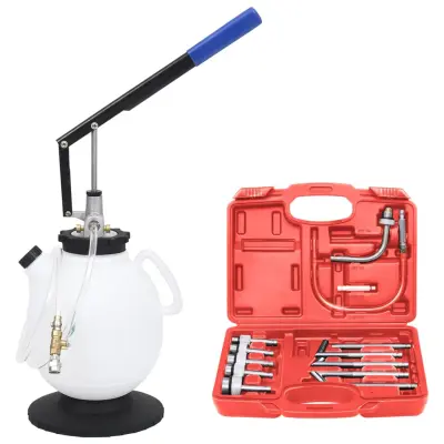 vidaXL Ročni polnilnik za tekočino menjalnika s kompletom orodja 7,5 L