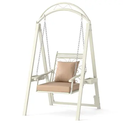 Vrtna gugalnica z okvirjem Vrtna gugalnica z mizo bela