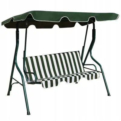 Vrtna gugalnica 3-sedežna gugalnica s streho Gugalna klop