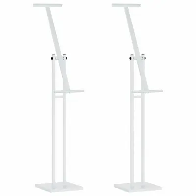 vidaXL Razstave na sejmih 2 pcs Bela 26,5 x 26,5 x 150 cm Jeklo