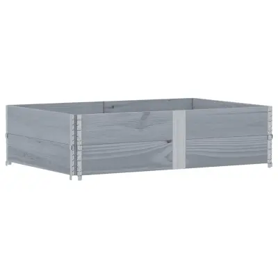 vidaXL Paletni okvirji 2 kosa sivi 150x100 cm trdna borovina