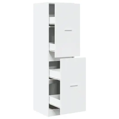 vidaXL Lekarniška omara bela 40x41x144,5 cm inženirski les