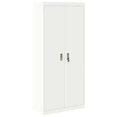 vidaXL Omarica za shranjevanje 2 pcs Bela 80 x 40 x 180 cm Jeklo