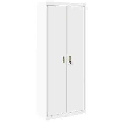 vidaXL Omarica za shranjevanje 2 pcs Bela 80 x 40 x 200 cm Jeklo