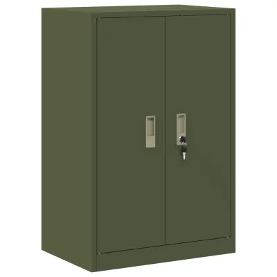 vidaXL Omarica za shranjevanje Oljčno zelena 60 x 40 x 90 cm Jeklo