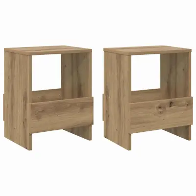 vidaXL Regal za revije 2 pcs Umetni hrast 35 x 30 x 45 cm