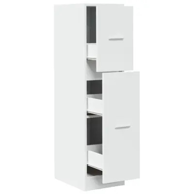 vidaXL Lekarniška omara bela 30x41x118 cm iverna plošča