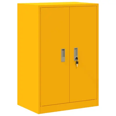 vidaXL Omarica za shranjevanje Gorčična rumena 60 x 40 x 90 cm Jeklo