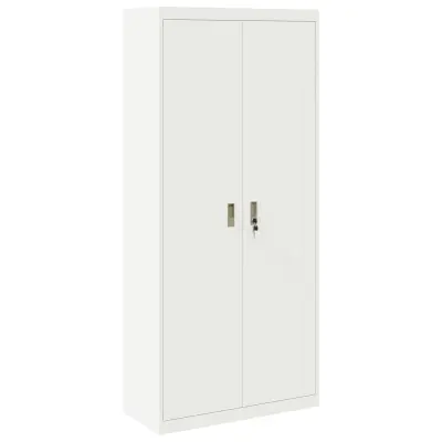 vidaXL Omarica za shranjevanje 2 pcs Bela 90 x 40 x 200 cm Jeklo