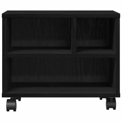 vidaXL Stojalo za tiskalnik Črna Orehovina 41 x 32 x 33.5 cm