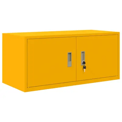 vidaXL Omarica za shranjevanje Gorčična rumena 90 x 40 x 40 cm Jeklo