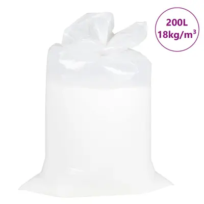 vidaXL Polnilo za sedežno vrečo EPS 200 L bela 18 kg/m³