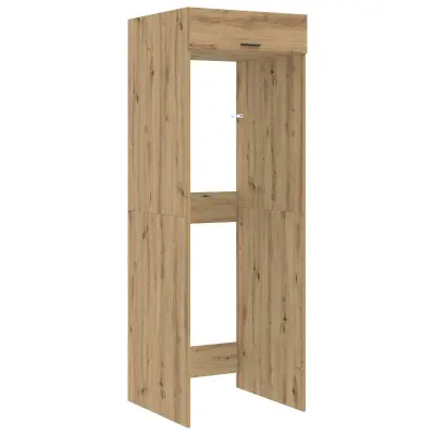 vidaXL Omara za pralni stroj z vrati Umetni hrast 67,5 x 68 x 200 cm