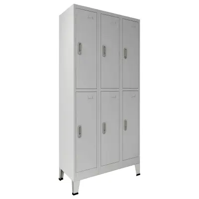 vidaXL Locker Omara Siva 45 x 90 x 180 cm