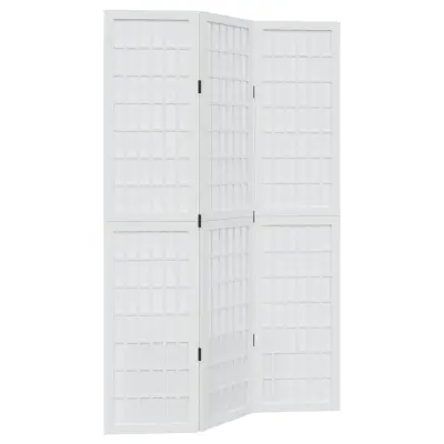 vidaXL Paravan 3-delni bel trden les pavlovnije