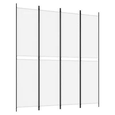 vidaXL Paravan 4-delni 200x220 cm črno blago