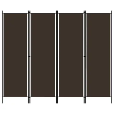 vidaXL Paravan 4-delni rjav 200x180 cm