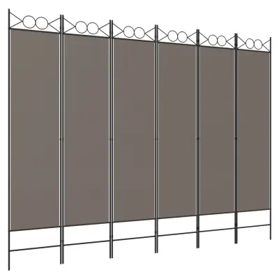 vidaXL Paravan 6-delni antracit 240x220 cm blago