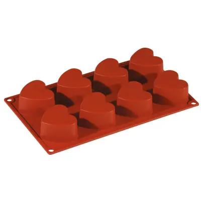 Silikonski model srce / 8 vtisov / 65x60mm